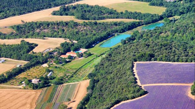 Vue aerienne du Camping Naturiste petit arlane